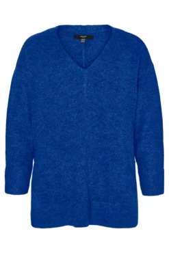 Jersey básico con escote pico talla grande