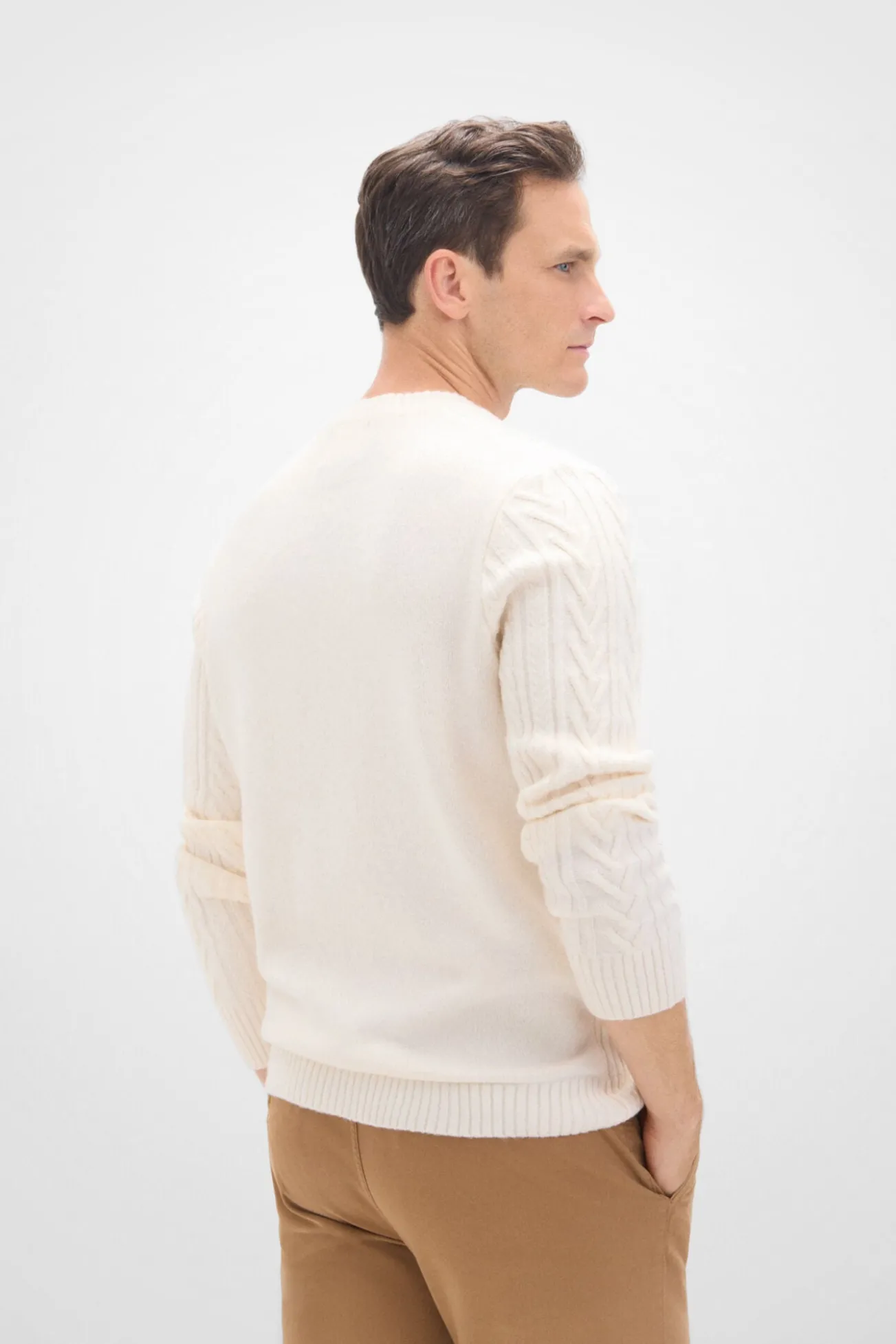 Jersey cables cuello redondo