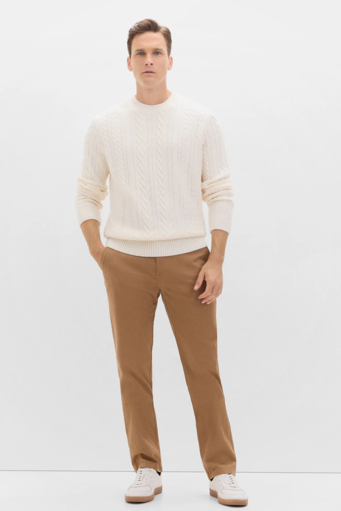 Jersey cables cuello redondo