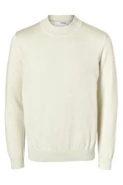 Jersey con cuello mock confeccionado con algodón orgánico. Regular Fit.