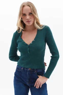 Jersey con detalle de cierre