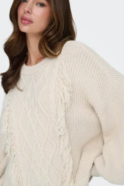 Jersey con detalle de flecos