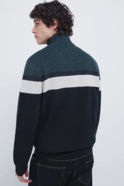 Jersey cremallera bloque color