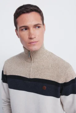 Jersey cremallera bloque color