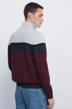 Jersey cremallera bloque color