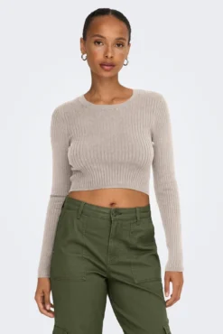 Jersey crop canalé