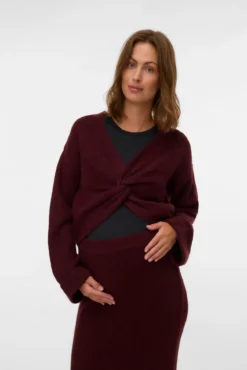 Jersey cropped maternity