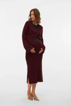 Jersey cropped maternity