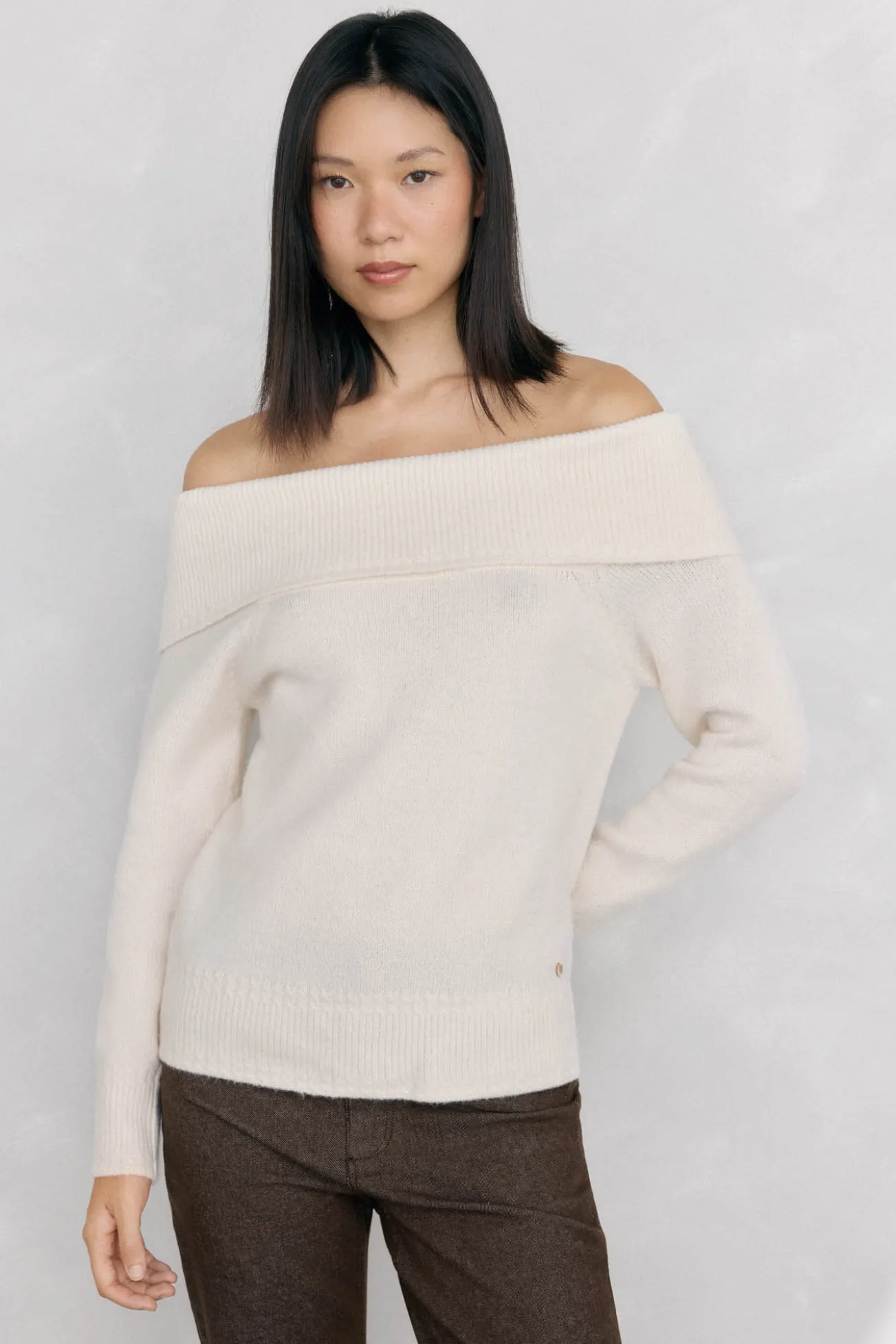 Jersey cuello envolvente
