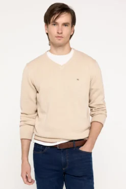 Jersey cuello pico coderas