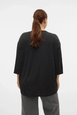 Jersey cuello pico lúrex talla grande