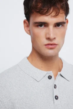 Jersey cuello polo botones
