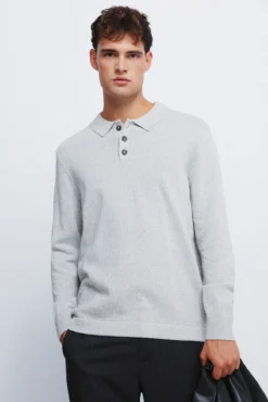 Jersey cuello polo botones