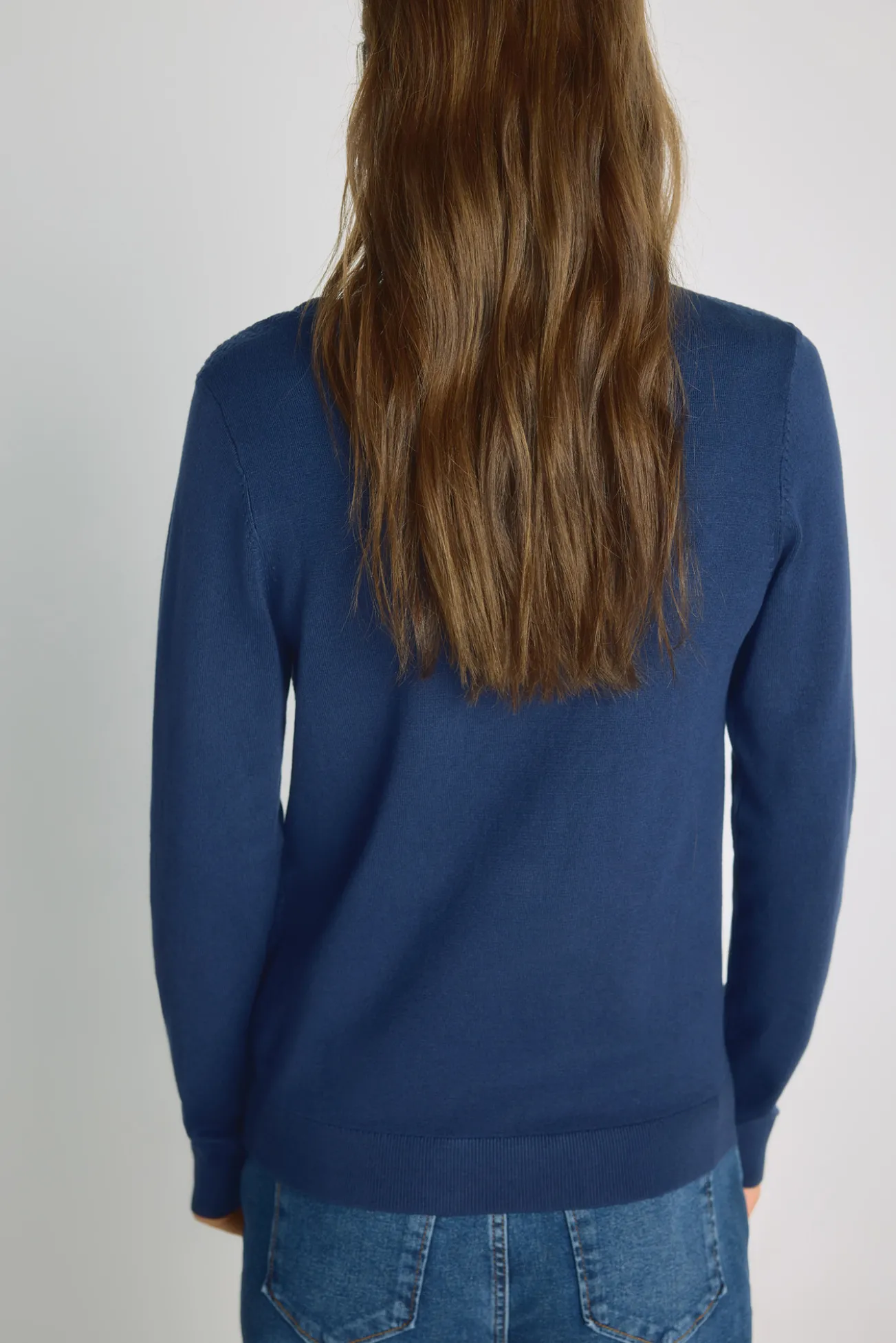 Jersey cuello redondo con estructura