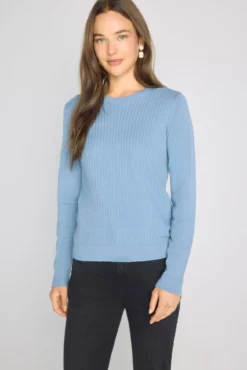 Jersey cuello redondo con estructura