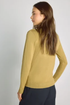 Jersey cuello redondo con estructura