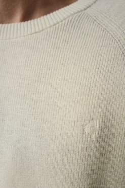Jersey cuello redondo crudo algodón