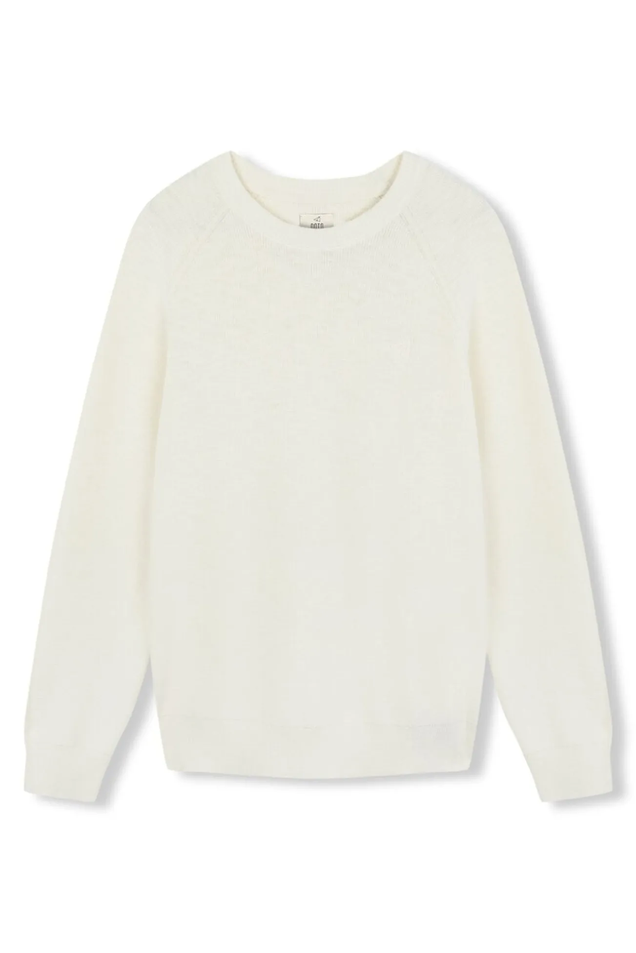 Jersey cuello redondo crudo algodón