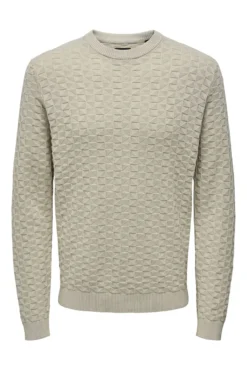 Jersey cuello redondo textura