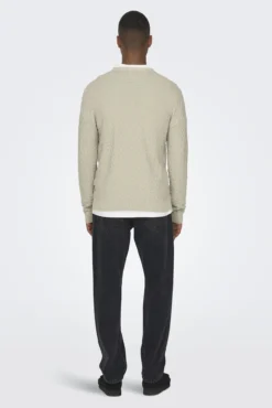 Jersey cuello redondo textura