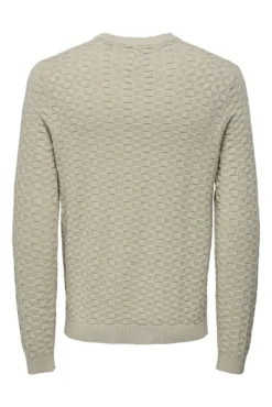 Jersey cuello redondo textura