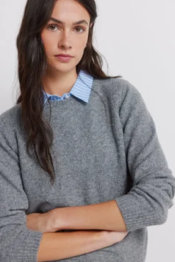 Jersey cuello tejido