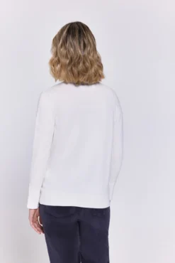 Jersey cuello vuelto de viscosa
