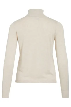 Jersey de cuello alto con viscosa