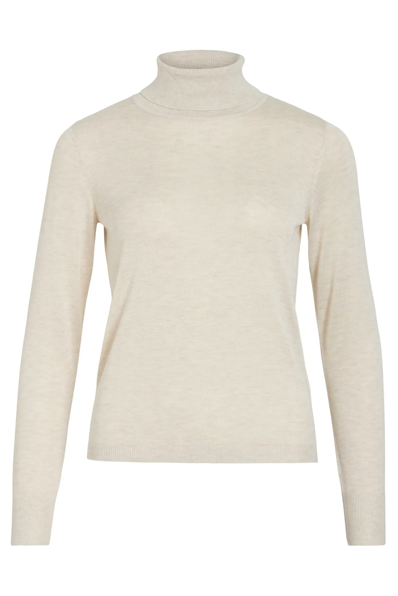 Jersey de cuello alto con viscosa