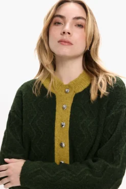 Jersey de lana con botones en el cuello