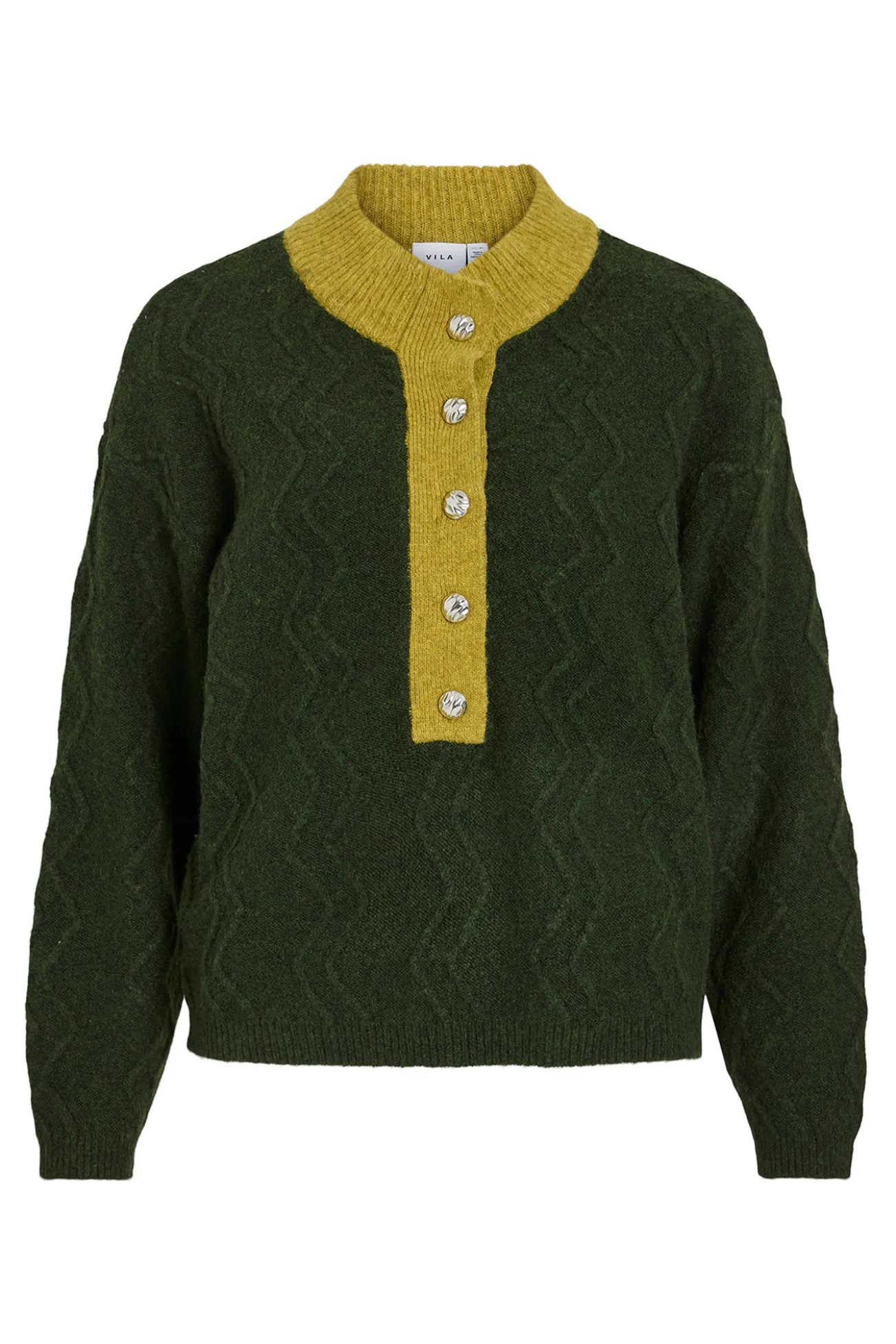 Jersey de lana con botones en el cuello