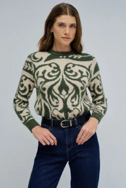 Jersey de lana con jacquard