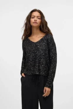 Jersey de lurex y lentejuelas