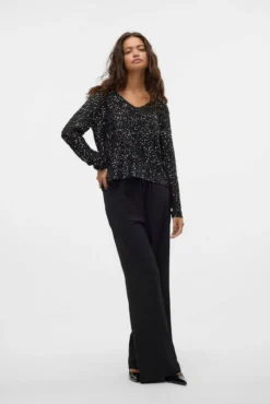 Jersey de lurex y lentejuelas