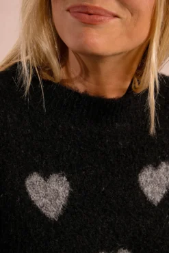 Jersey de manga larga detalle corazones