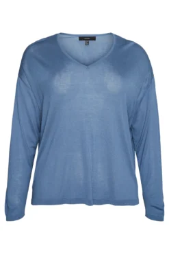 Jersey de manga larga y cuello pico Curve