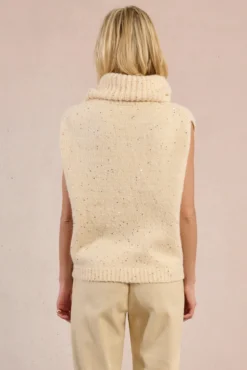 Jersey de manga sisa cuello alto