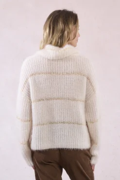 Jersey de mujer de manga larga estampado rayas