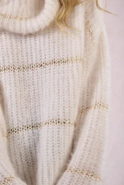 Jersey de mujer de manga larga estampado rayas