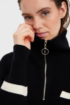 Jersey de mujer manga larga con cremallera