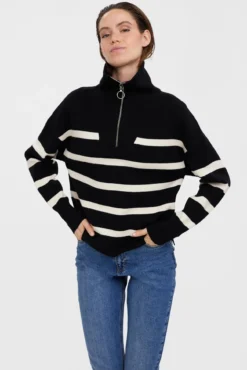 Jersey de mujer manga larga con cremallera