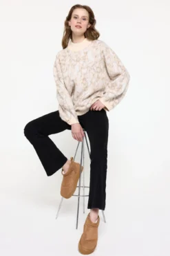 Jersey de punto animal print