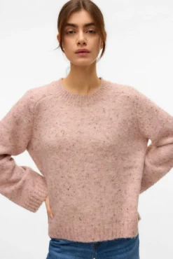 Jersey de punto con lana y estilo ancho