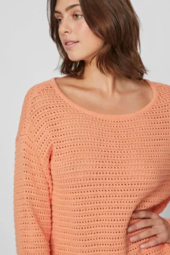 Jersey de punto cuello barca de algodón