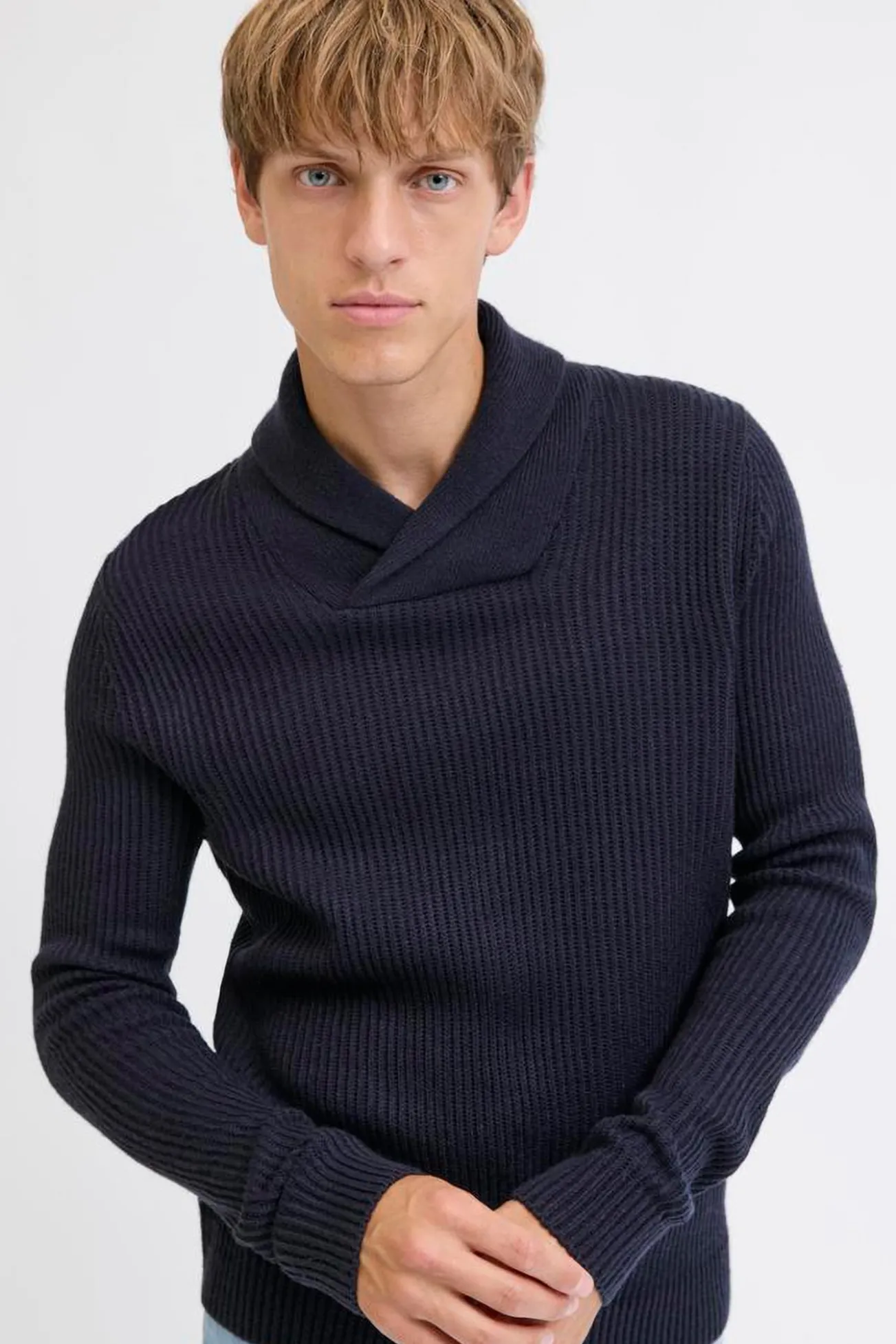 Jersey de punto cuello cruzado