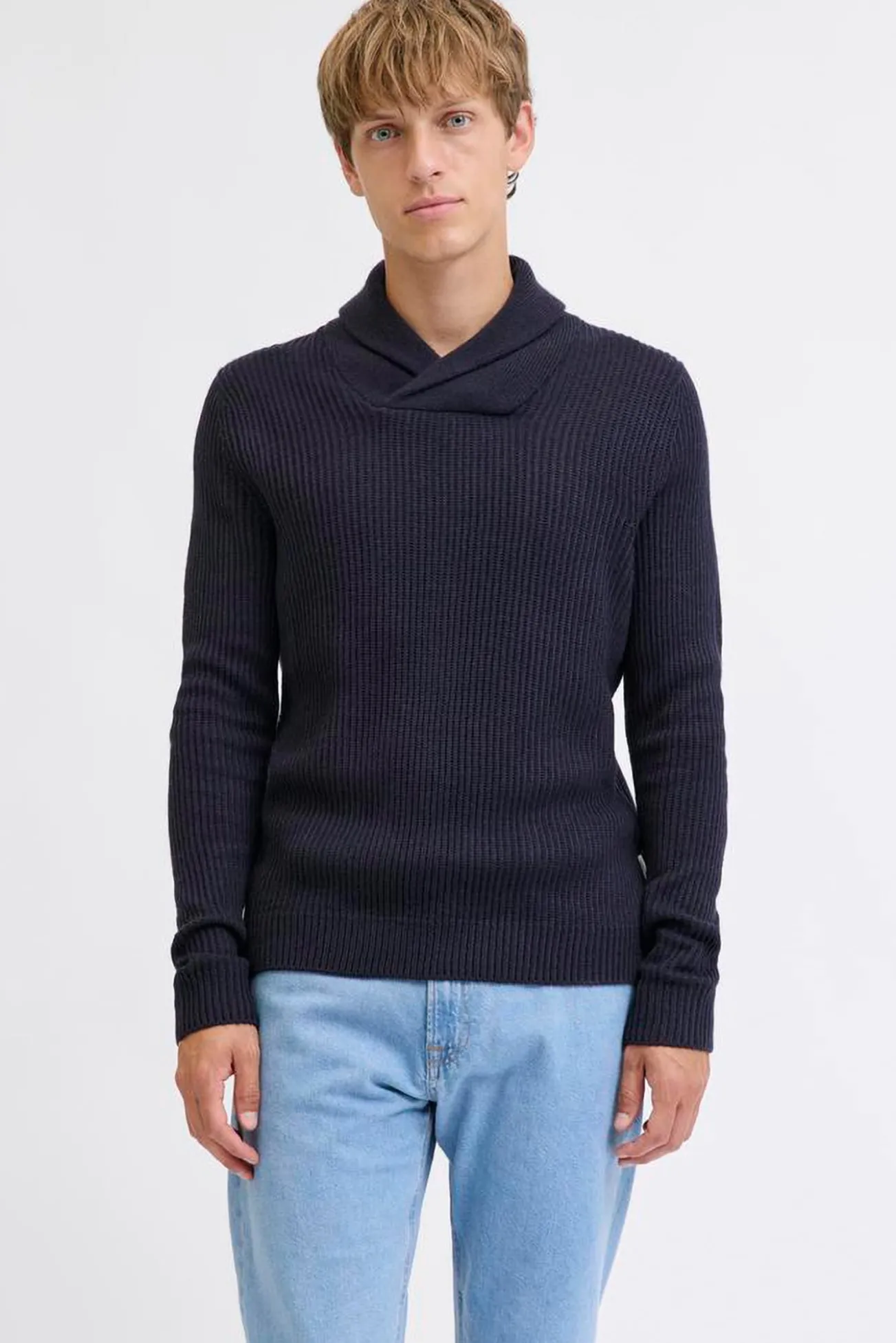 Jersey de punto cuello cruzado