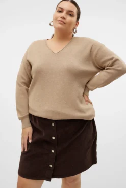 Jersey de punto de manga larga talla grande