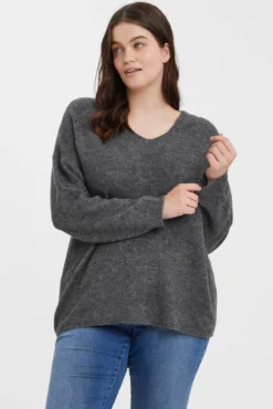 Jersey de punto de manga larga talla grande