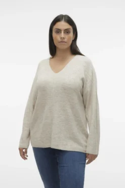 Jersey de punto de manga larga talla grande