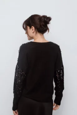 Jersey de punto lentejuelas